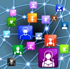 Friends and social connections connection