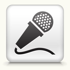 Square Button with Microphone N2