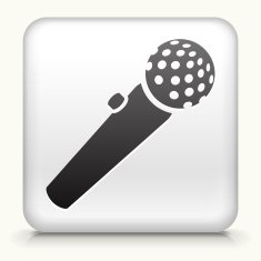 Square Button with Microphone N3