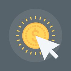 Pay Per Click flat style colorful vector icon N2