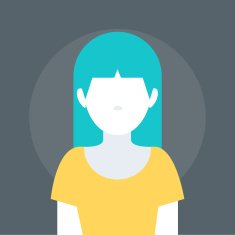 Female Avatar flat style colorful vector icon N2