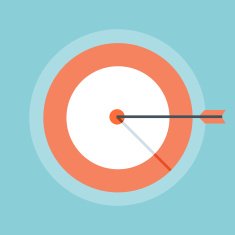 Targeting flat style colorful vector icon