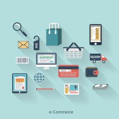 E-Commerce modern concept in flat design N2