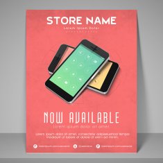 Brochure flyer or template for mobile shop N2