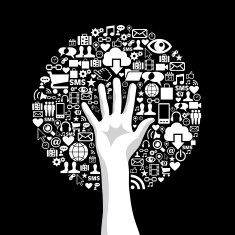 Social media hand tree N3