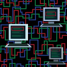 Seamless pattern with computers free image download