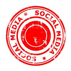Social media concept stamp
