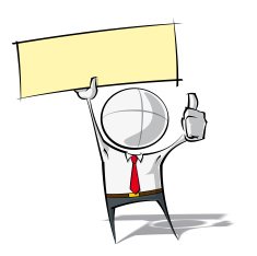 Simple Business People - Thumbs Up Label