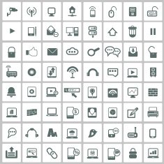 Web icon set internet icons vector