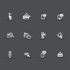 News icon set 1 vector