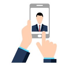 Hands holding a smart phone - VECTOR N4