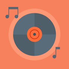 Music flat style colorful vector icon N2
