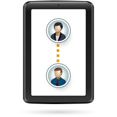 Tablet PC illustrattion global communication N3