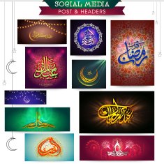 Social media post and header for Eid Mubarak N3
