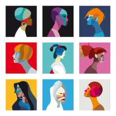 Ethnic Women Profile Avatar Set