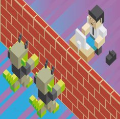 Brick wall between computer virus and worker