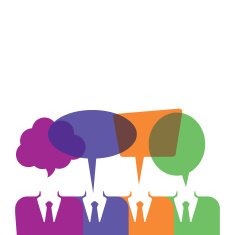 team work speech bubbles
