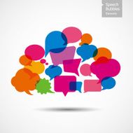 Colorful Speech Bubbles - Cloud
