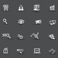 SEO concept icons vector