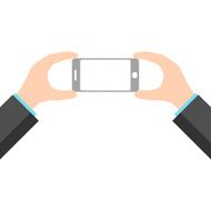 Hands holding a smart phone - VECTOR N6