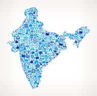 India on vector technology pattern Background