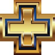 Golden Cross Symbol