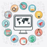 internet and social media icons N2