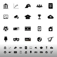 General online icons on white background