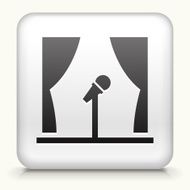 Square Button with Open Microphone