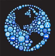 World royalty-free vector Social Networking and Internet Icon Set