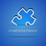 Vector creative computer puzzle background