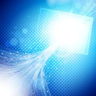Abstract blue glowing shape