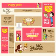 Sale header or banner for Happy Mother&#039;s Day celebration
