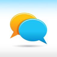 Empty speech bubble icon blank chat room web button