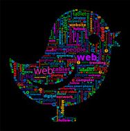 Bird on Modern Communication and Technology Word Cloud N2