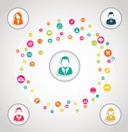 social media network concept N4