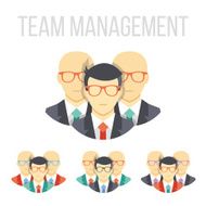 Vector team management icons N2