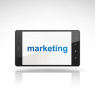 marketing word on mobile phone N2