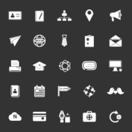 Contact connection icons on gray background