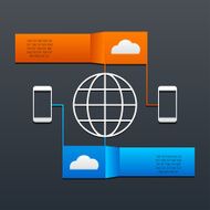 Cloud Concept Communication Vector infographic illustration