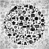Circle Color Set of network icons N4