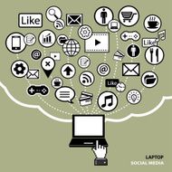 laptop social media concept