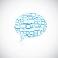 Speech bubble of modern computer icons