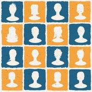 Portraits of many people Social network concept illustration V