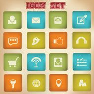 Social network icon set vector N2