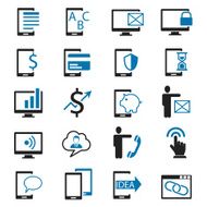 Business and communication icon set N10