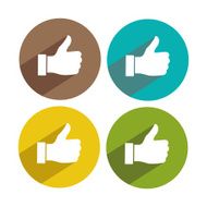 Thumb up flat icons N2
