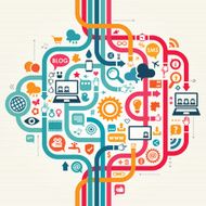 Social Media Seamless Pattern Concept