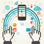 Social Media Smart Phone Communication Concept