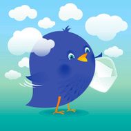 Bluebird and Letter